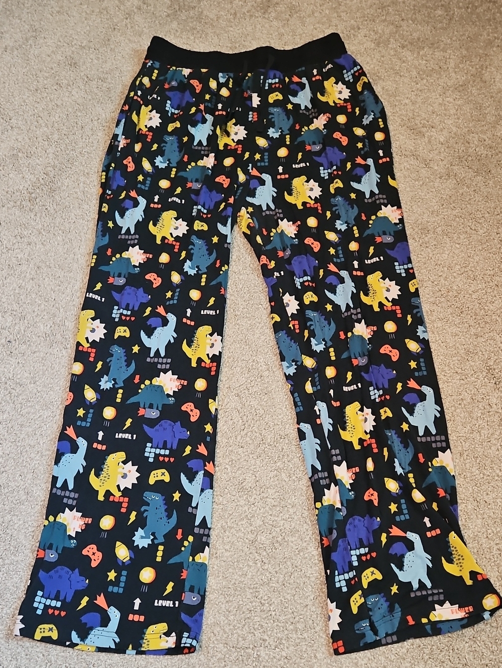 Little Sleepies Men's Large Bamboo Dinosaur Gamer Pajama Pants